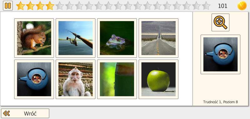 Koncentracja uwagi — trudny poziom