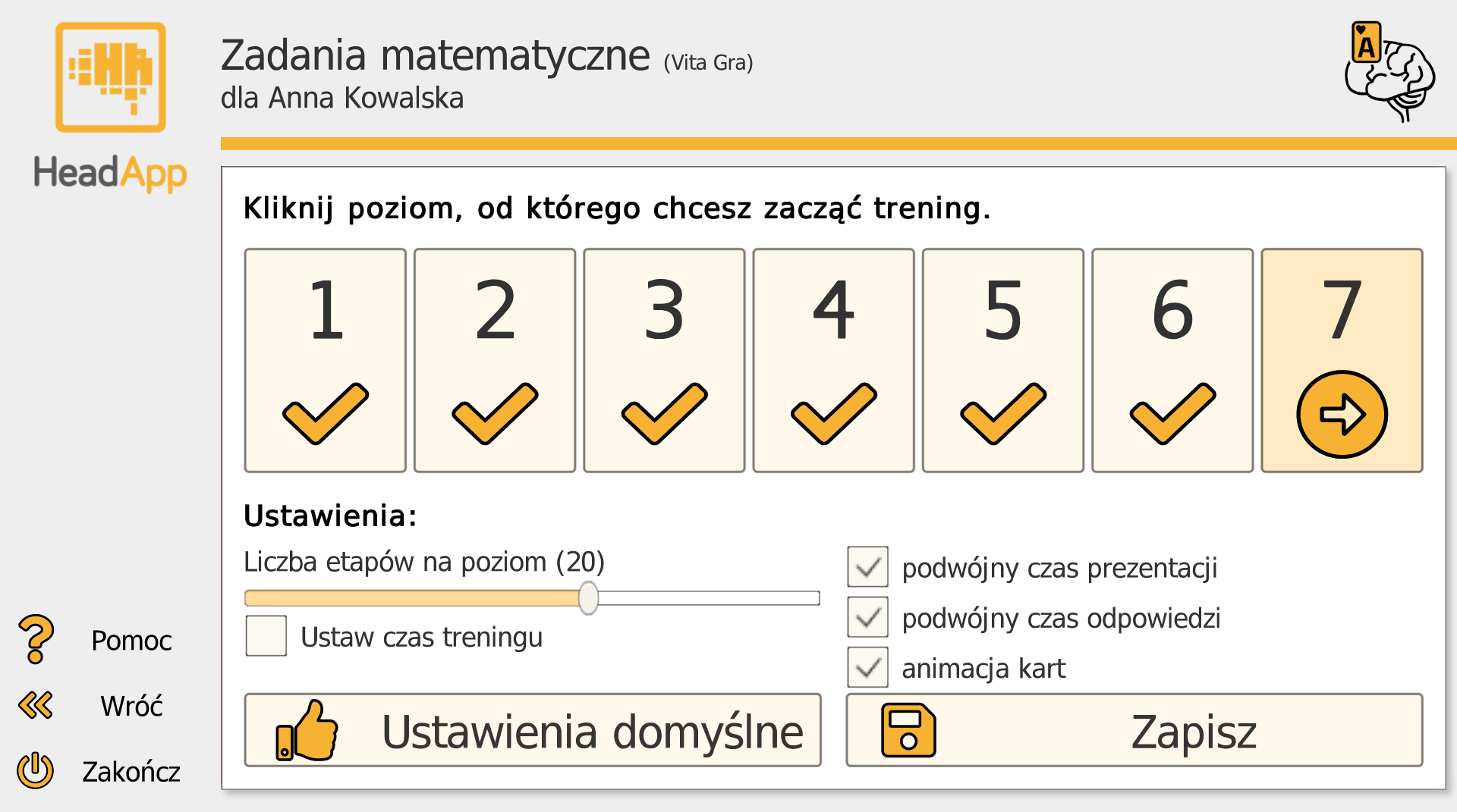 Zadania matematyczne — ćwiczenie