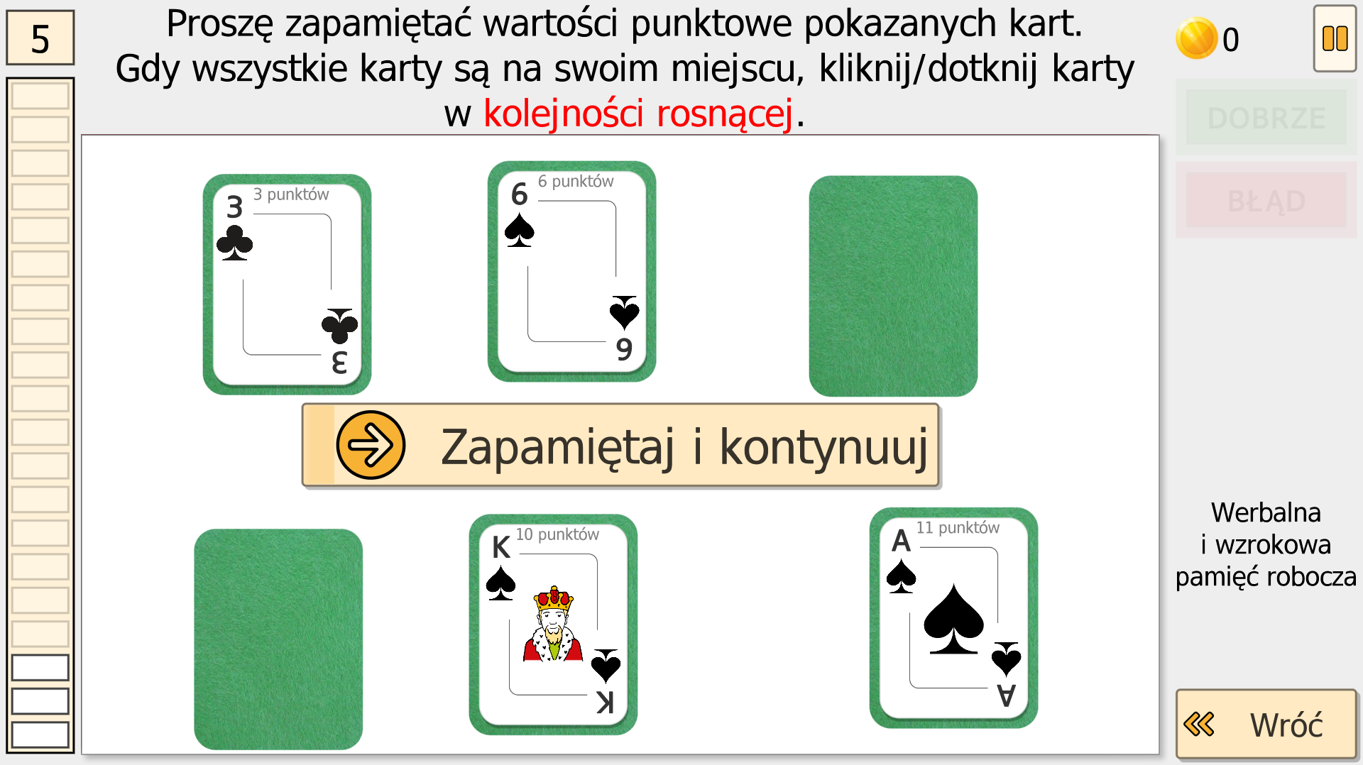 Pamięć robocza werbalno-wzrokowa — trening