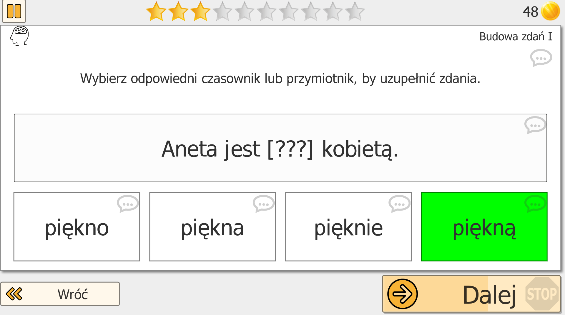 Zdania i wyrażenia — budowanie zdań